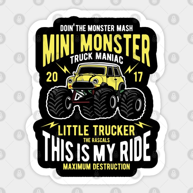 Mini Monster Truck Sticker by OniSide